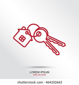 Line icon-  house keys