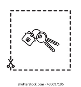 Line icon-  house keys