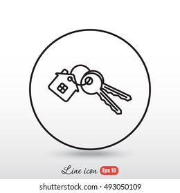 Line icon-  house keys