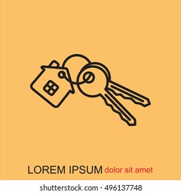 Line icon-  house keys