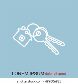 Line icon-  house keys