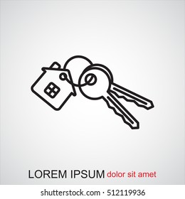 Line icon-  house keys