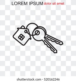 Claves de la casa de iconos de línea