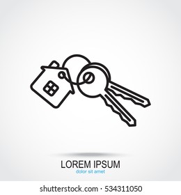 Line icon-  house keys