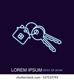 Line icon-  house keys