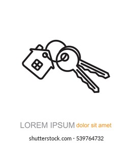 Line icon-  house keys