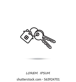 Line icon-  house keys