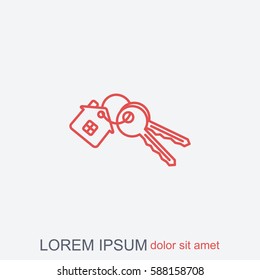 Line icon-  house keys