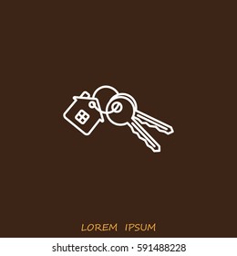 Line icon-  house keys