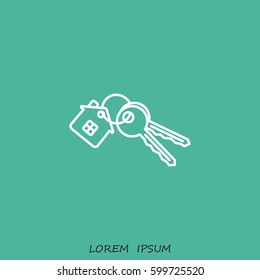 Line icon-  house keys
