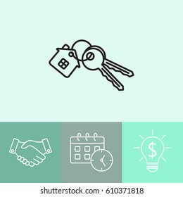 Line icon-  house keys