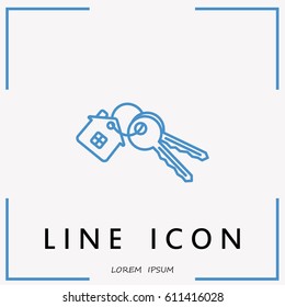 Line icon-  house keys