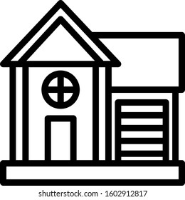 line icon of house in vector design