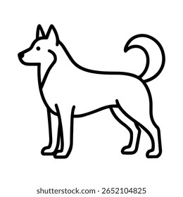 line icon Husky dog vector on white background
Vector icon of dog breed on white background
