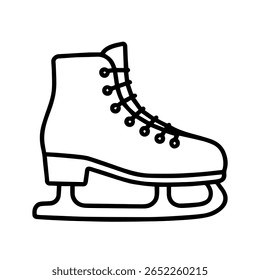ícone de linha patins de gelo vetor sobre fundo branco
Ícone de linha de vetor no plano de fundo branco