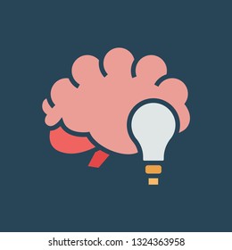 Line icon idea in brain