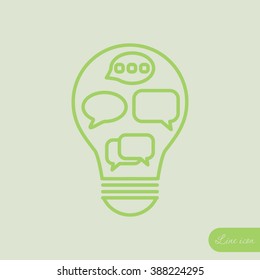 Line icon-   idea concept