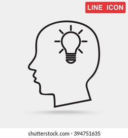 Line icon- Idea concept