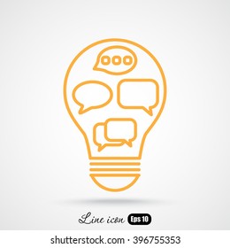 Line icon-   idea concept