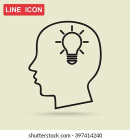Line icon- Idea concept