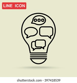 Line icon-   idea concept