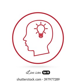 Line icon- Idea concept