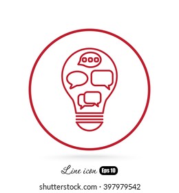 Line icon-   idea concept