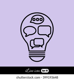 Line icon-   idea concept