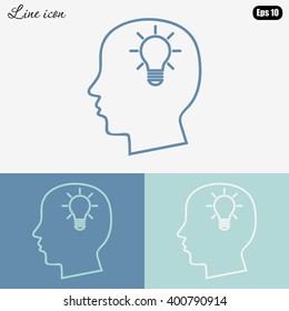Line icon- Idea concept