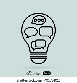 Line icon-   idea concept