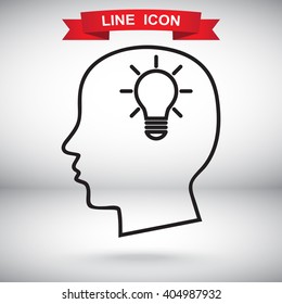 Line icon- Idea concept