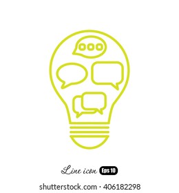 Line icon-   idea concept