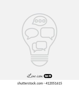 Line icon-   idea concept