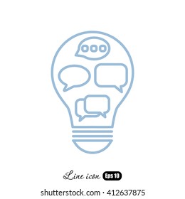 Line icon-   idea concept