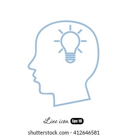 Line icon- Idea concept