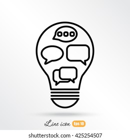 Line icon-   idea concept