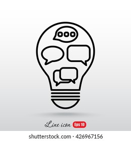 Line icon-   idea concept