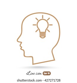 Line icon- Idea concept