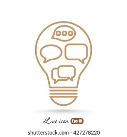 Line icon-   idea concept