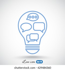 Line icon-   idea concept