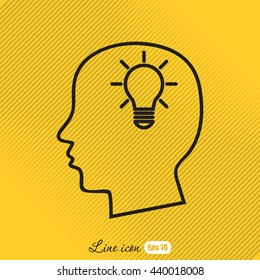 Line icon- Idea concept