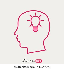Line icon- Idea concept