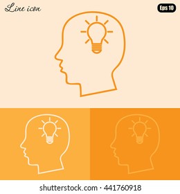 Line icon- Idea concept