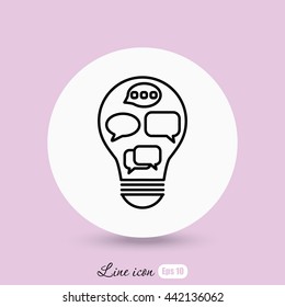 Line icon-   idea concept