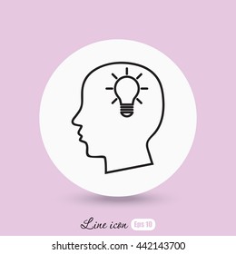 Line icon- Idea concept