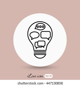 Line icon-   idea concept