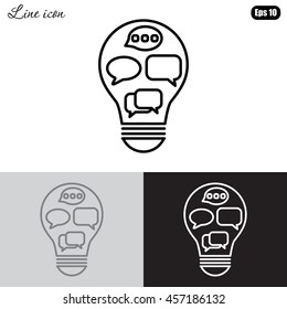 Line icon-   idea concept