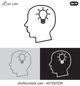 Line icon- Idea concept