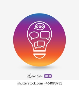 Line icon-   idea concept