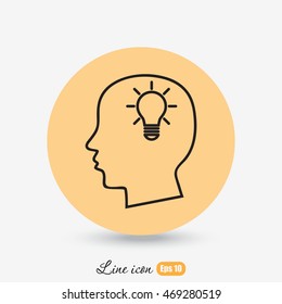 Line icon- Idea concept